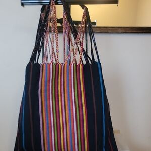 Colorful Striped Tote Bag